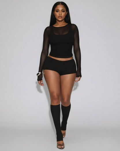 DEIA Mesh Detail Four-Piece Set