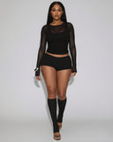 DEIA Mesh Detail Four-Piece Set