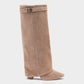 MAISY Straight Pointed-Toe Knee-High Boots