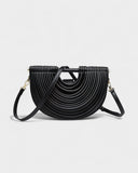CANYA Textured Half-Moon Crossbody Clutch