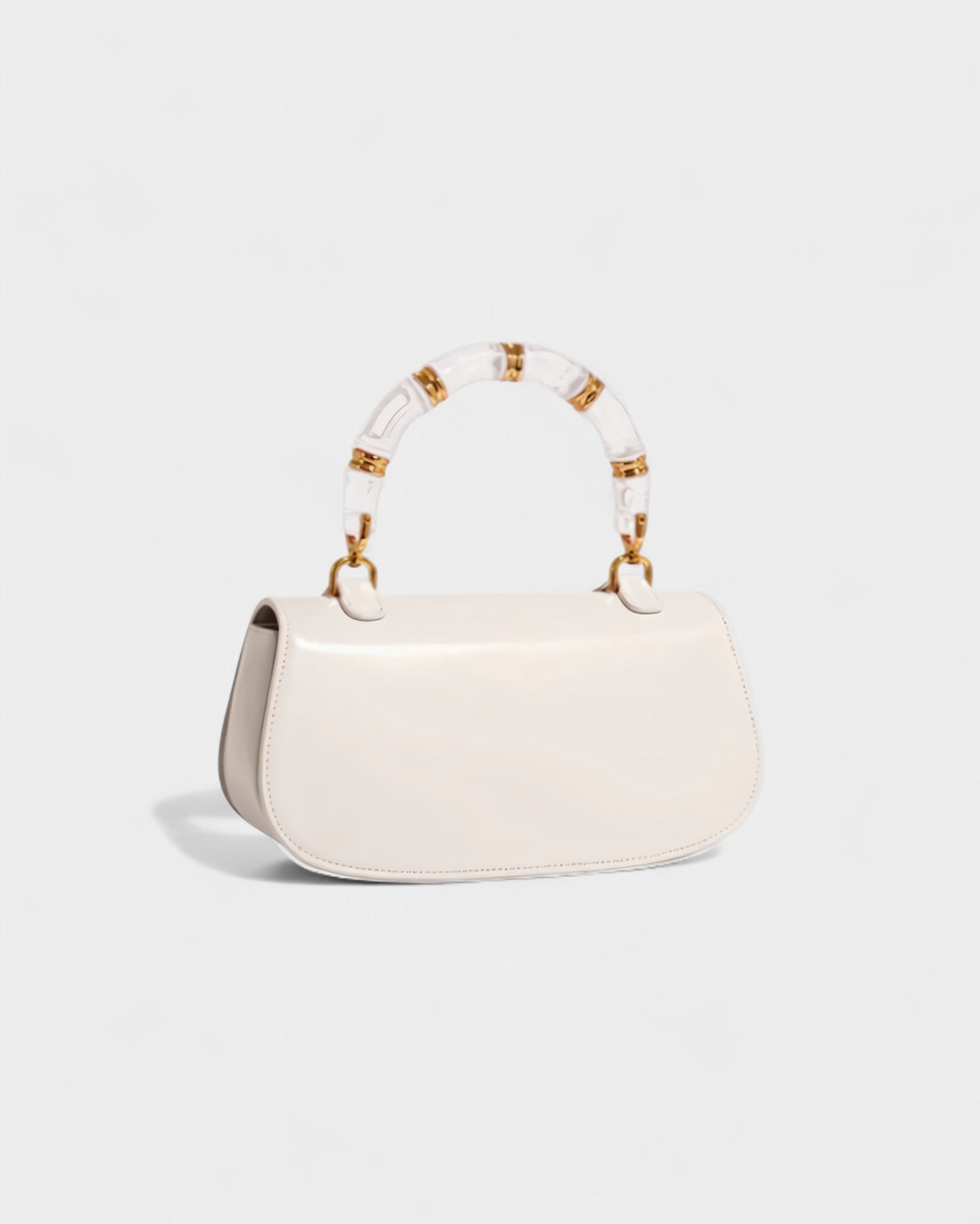 ZARLA Bamboo Handle Faux Leather Bag