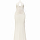 ELVIRA Halter Ruched Maxi Dress