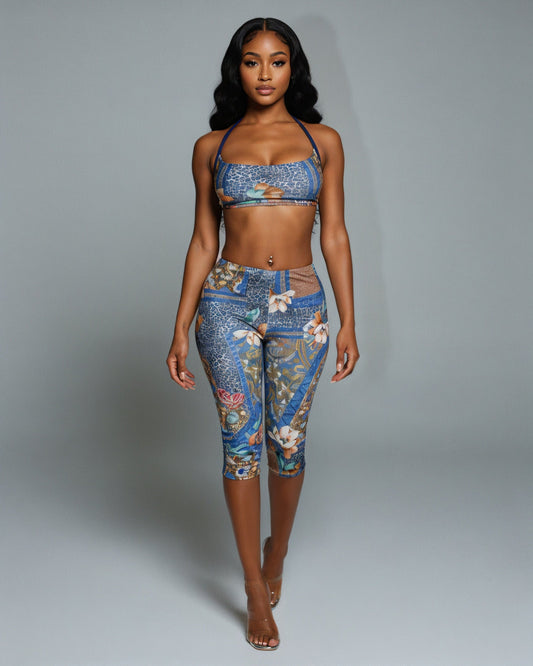 NIRI Top & Capri Pants Set
