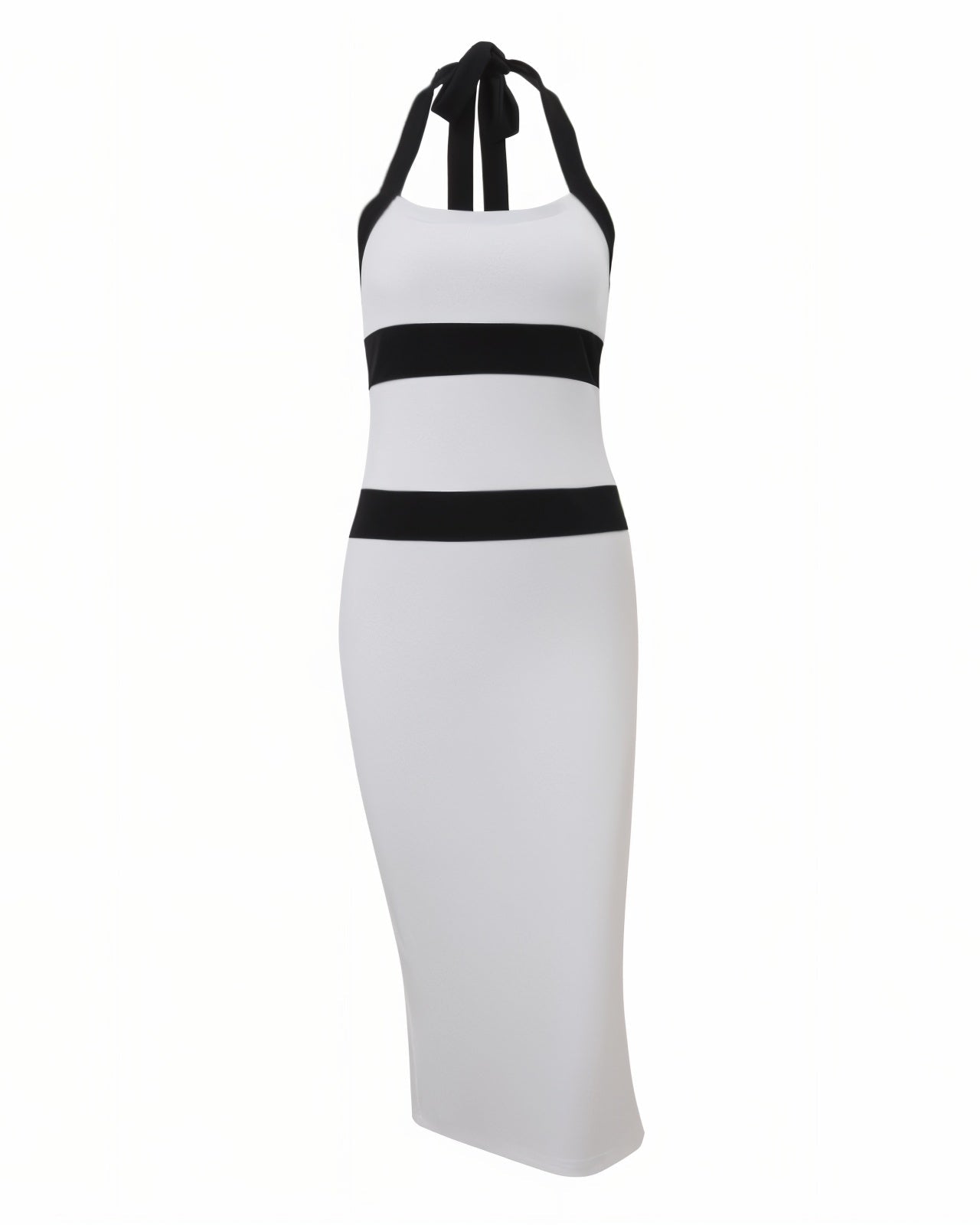 DESIREE Contrast Halter Neck Midi Dress