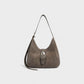 RIVARA Faux Suede Buckle Strap Shoulder Bag