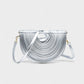 CANYA Textured Half-Moon Crossbody Clutch