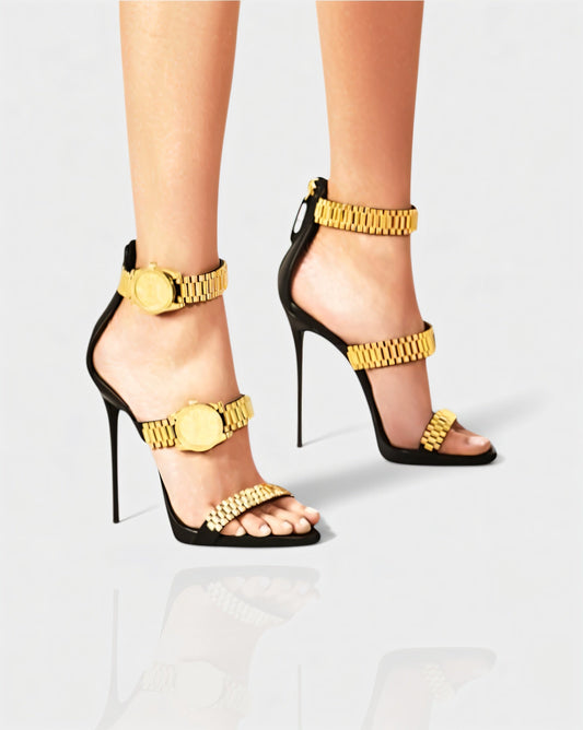 JILLY Watchband Strap Stiletto High Heels