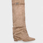 MAISY Slouchy Pointed-Toe Knee-High Boots