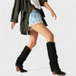 BETTY Denim Pointed Toe Slouchy Cowboy Boots