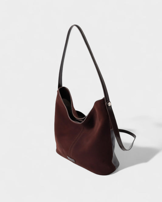 AYLIN Faux Suede Slouch Shoulder Bag