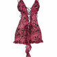 NYLA Leopard Velvet Ruffle Romper