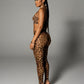 NIA Leopard Cut-out Top & Leggings Set