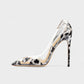 DALYA Transparent Pointed-Toe Leopard Heels