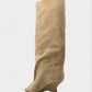 HELIRA Peep Toe Wedge Knee High Boots
