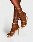 MANDY Tassel Wrap Around Heels