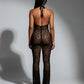LORRAINE Sheer Lace Halter Jumpsuit