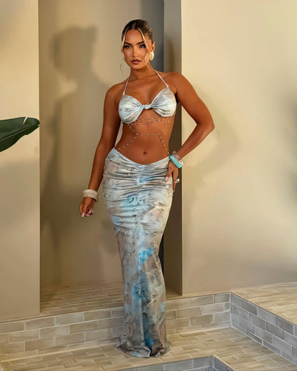 Zulema Chain Detail Cutout Maxi Dress