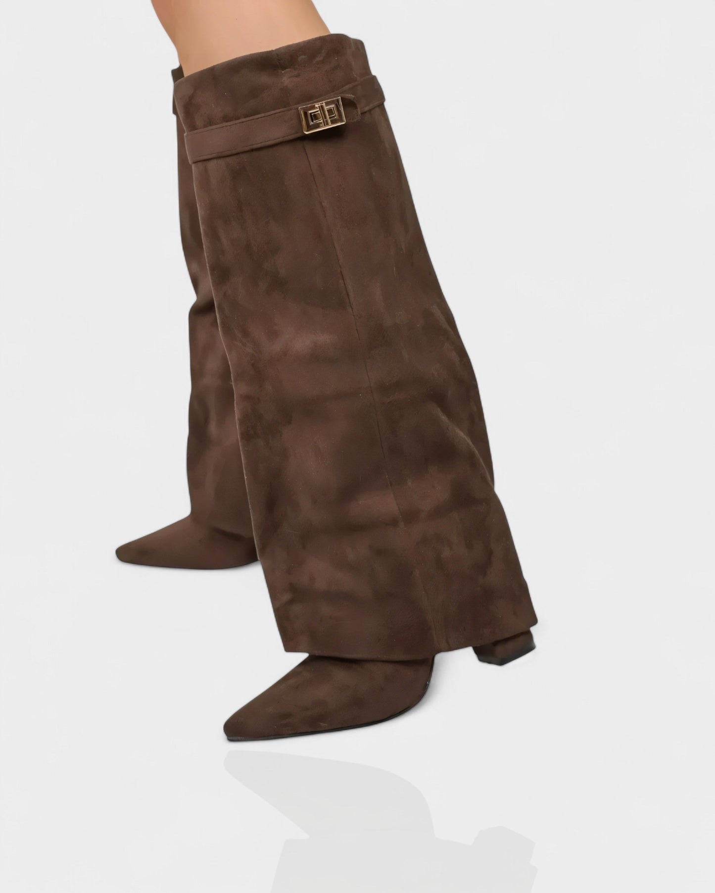 MAISY Straight Pointed-Toe Knee-High Boots