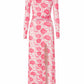 DELPHIA Floral Print Long Sleeve Slit Maxi Dress