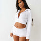 NARYA Cropped Hoodie & Mini Short Set