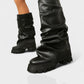 CRISTINA Slouchy Platform Mid-Calf Boots