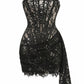 DARLENE Strapless Lace Corset Mini Dress