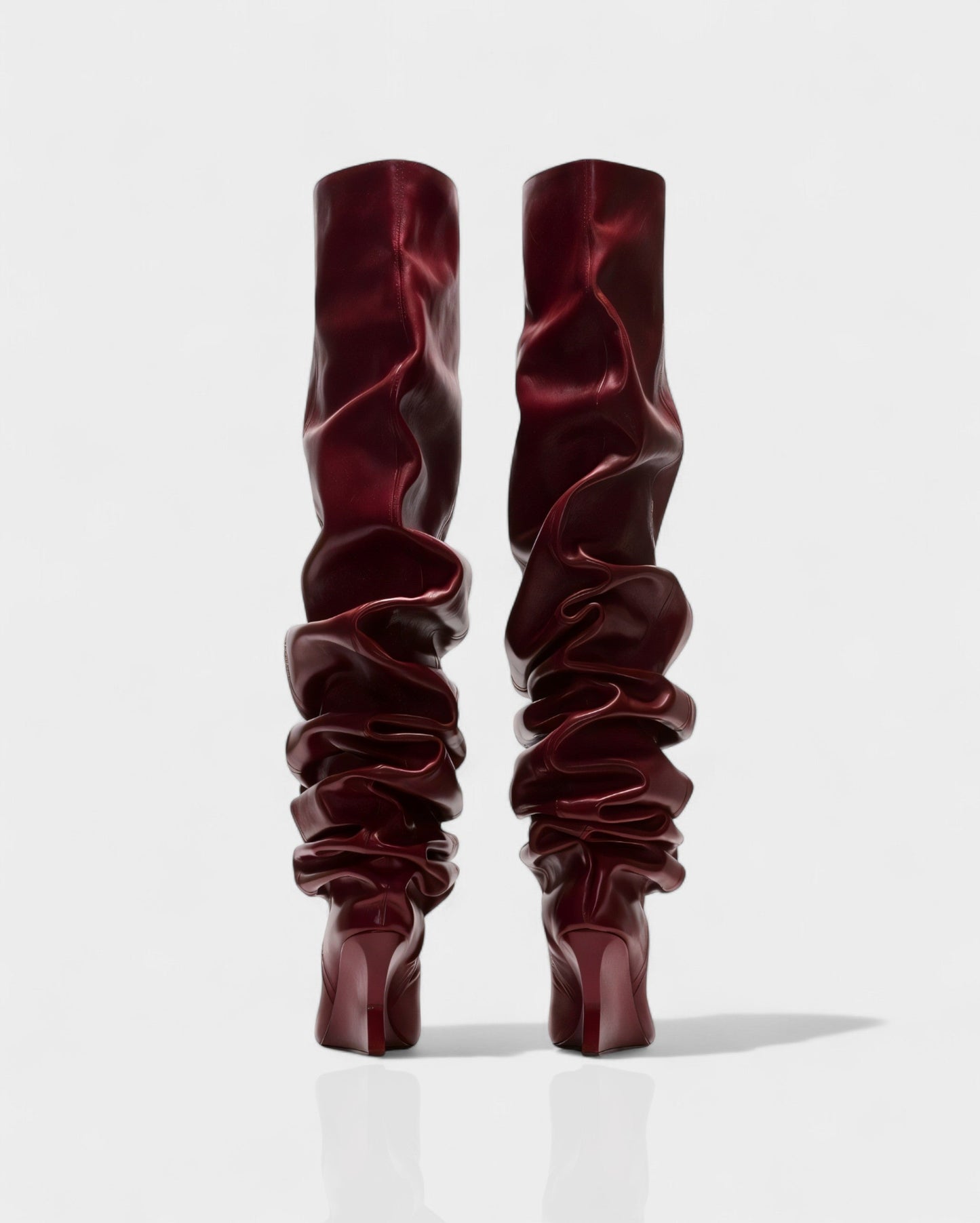 ELOURA Slouch Knee-High Wedge Heel Boots