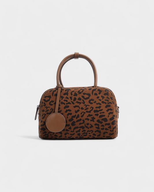 ELVINA Leopard Top-Handle Bag