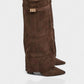 MAISY Straight Pointed-Toe Knee-High Boots