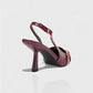 VALEN Patent Buckle Slingback Heels