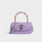 ZARLA Bamboo Handle Faux Leather Bag