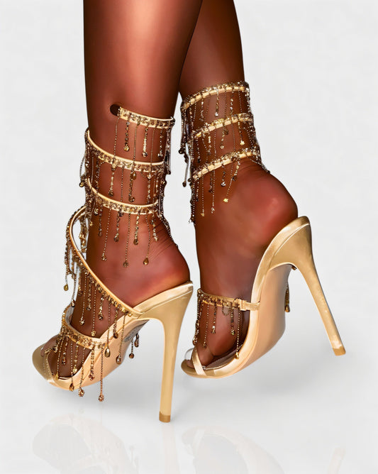 MANDY Tassel Wrap Around Heels