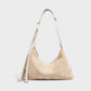 YENNA Faux Suede Dumpling Shoulder Bag
