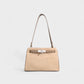 NINYA Faux Suede & Leather Handbag