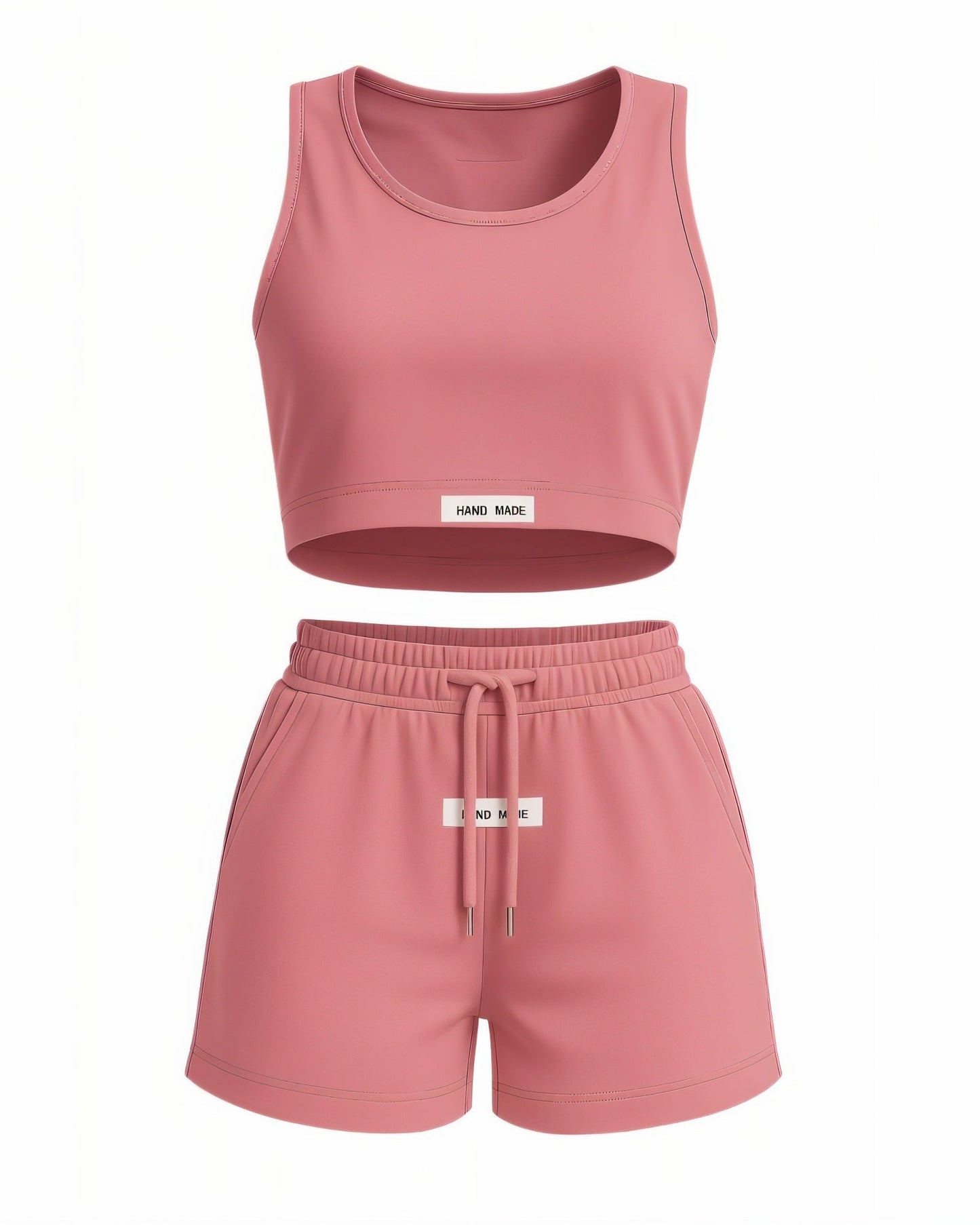 CHERRY Crop Tank & Drawstring Shorts Set