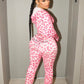NOA Leopard Zip Up Top & Pants Set