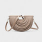 CANYA Textured Half-Moon Crossbody Clutch