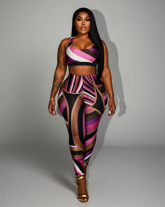 ALICIA Cropped Tank and Pant Set - Samberule