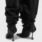 BELLARA Faux Leather Slouchy Pointed Toe Stiletto Boots
