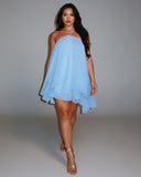 ZIANE Flowy Halter Mini Dress