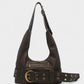 ALEXIS Retro Faux Leather Shoulder Bag