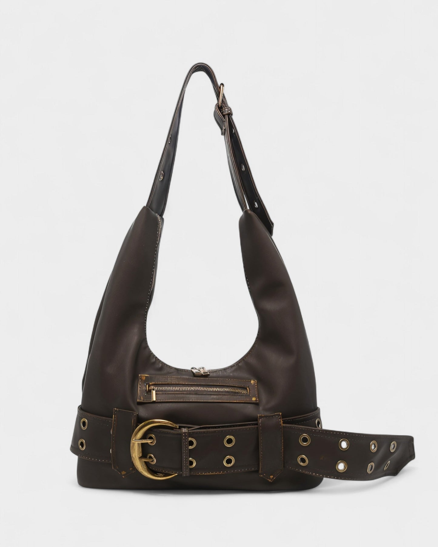 ALEXIS Retro Faux Leather Shoulder Bag