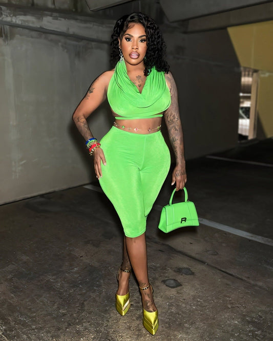 AZALEA Hooded Top & Capri Pants Set