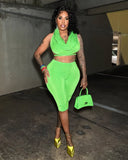 AZALEA Hooded Top & Capri Pants Set