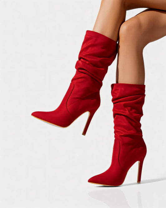 SANYA Slouchy Pointed-Toe Stiletto Boots