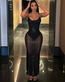 JENNIE Black Swan Maxi Dress