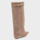 MAISY Straight Pointed-Toe Knee-High Boots