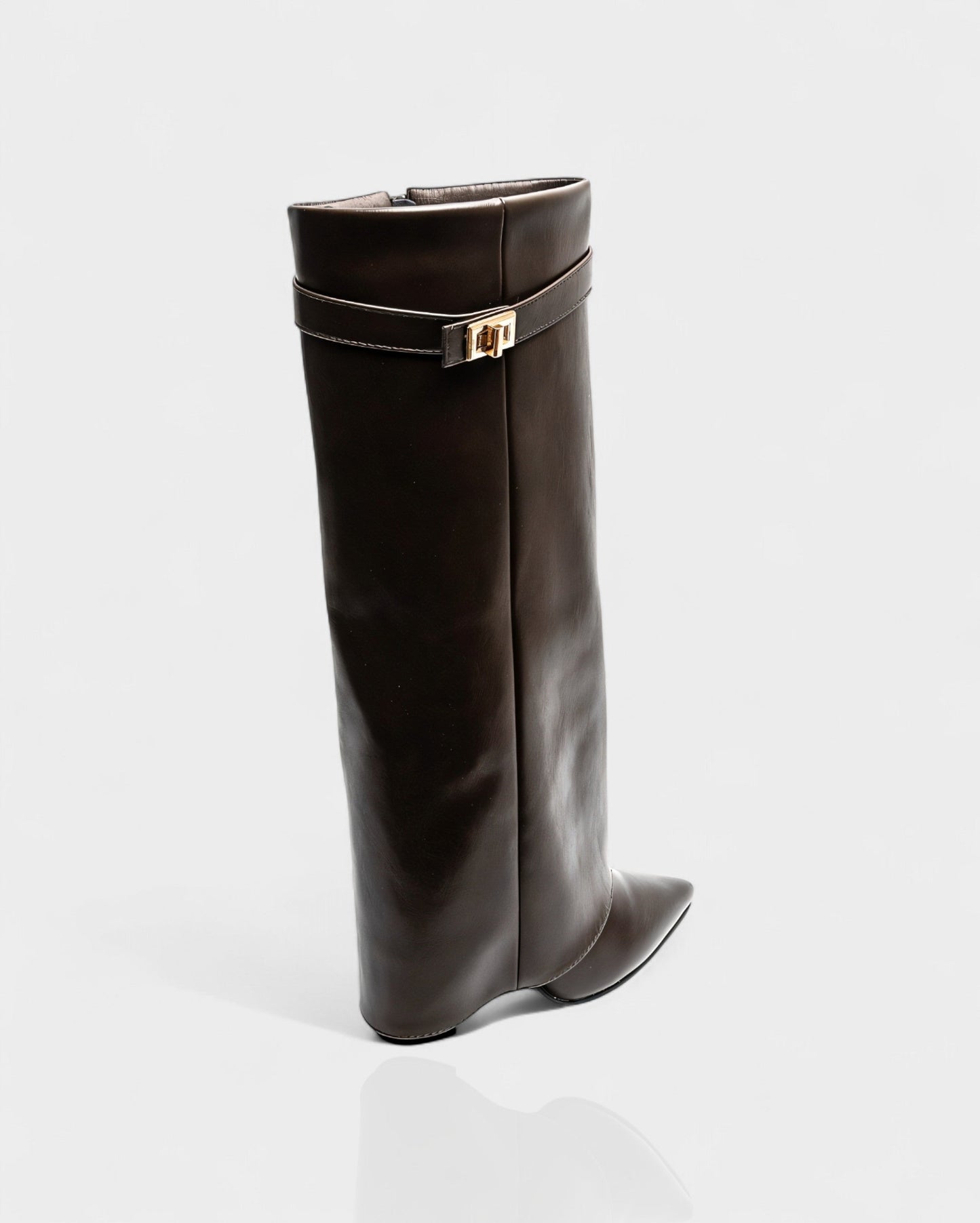 MAISY Straight Pointed-Toe Knee-High Boots