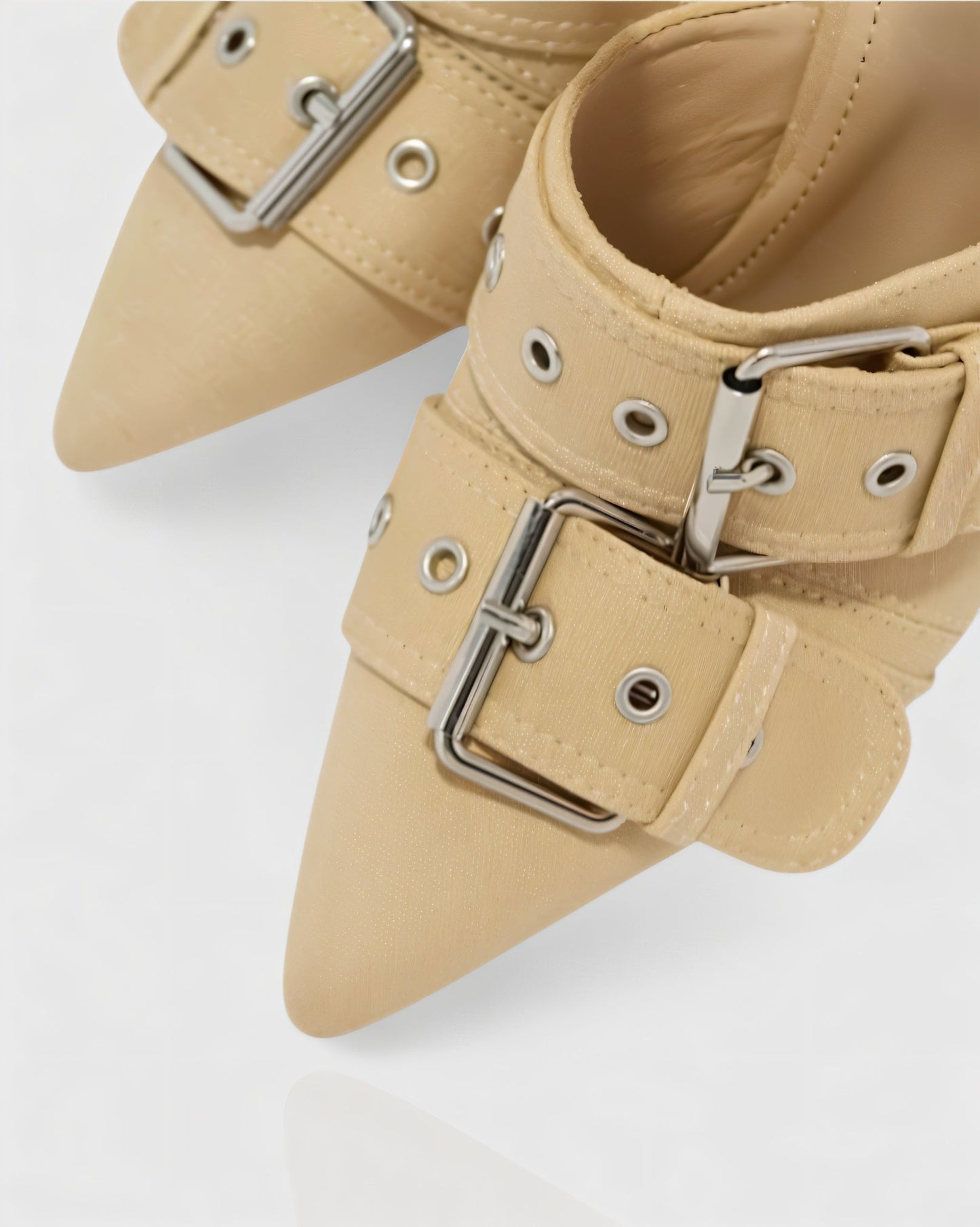 MARILYN Buckle Strap Pointed-Toe Stiletto Heels