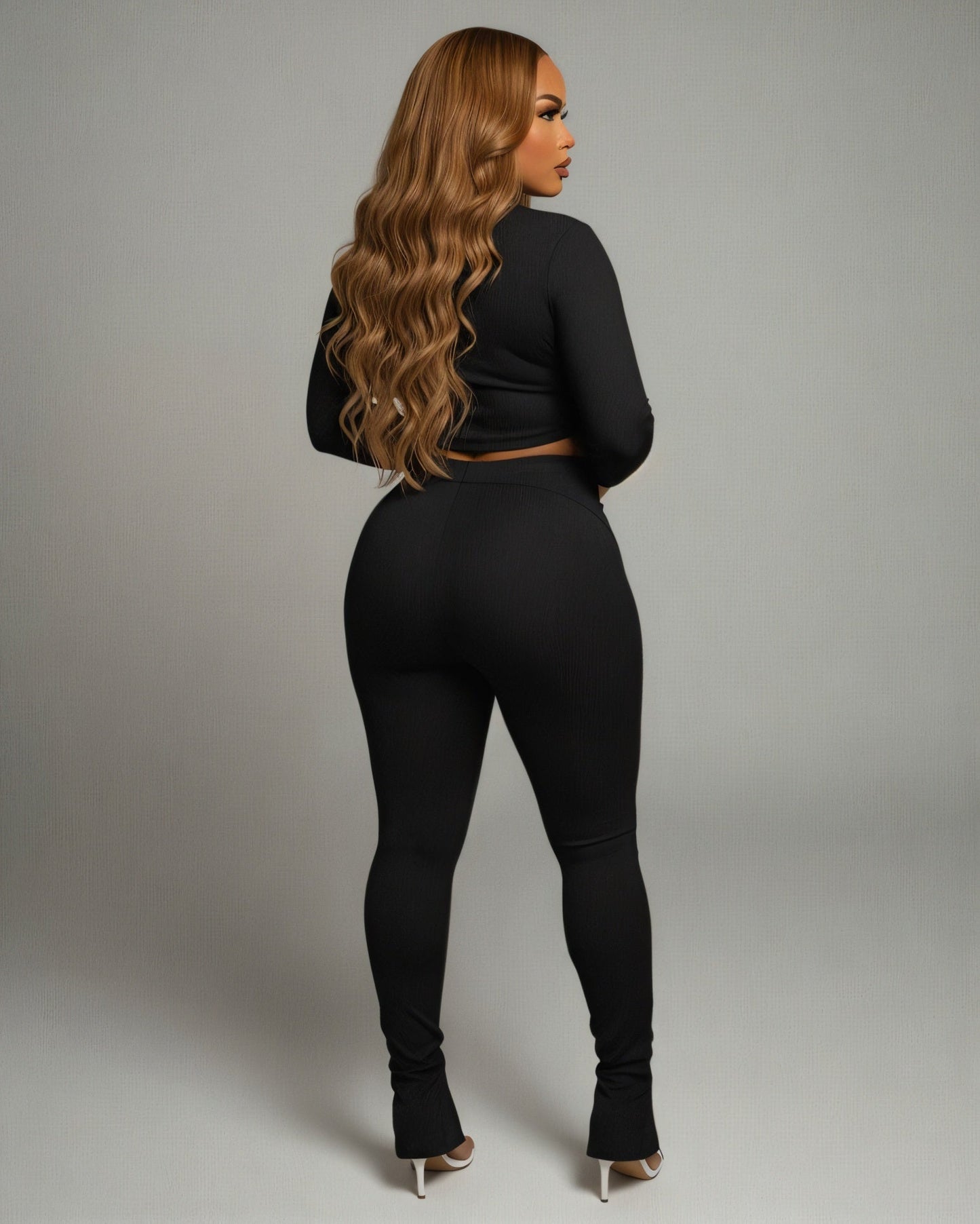 DAVINA Long Sleeve Zip-up Top & Pants Set